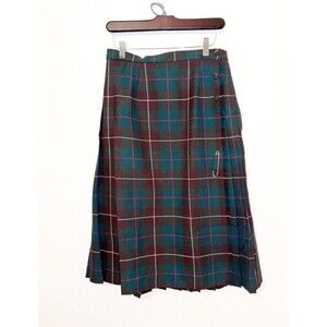 Ms. Poodle McKinnon Hunting Tartan Wool Skirt Size 12 -WITH DEFECT